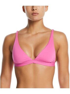 NIKE SWIM SCOOP NECK BRALETTE BIKINI TOP NESSE310-652 PINK Women's XS NEW